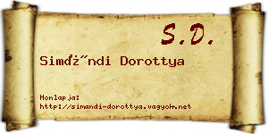 Simándi Dorottya névjegykártya